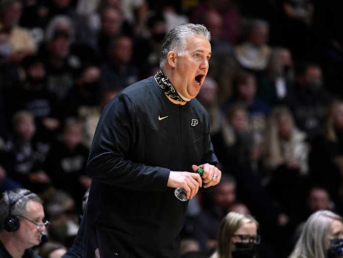 Matt Painter yells from the sideline.